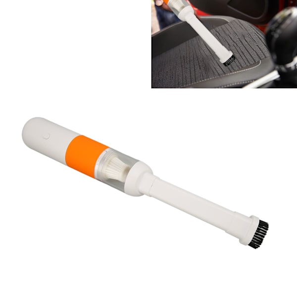 Håndholdt støvsuger, flere filtreringer, 6000PA sugning, 120W, mini USB genopladelig ledningsfri støvsuger til bil, hjem, gul