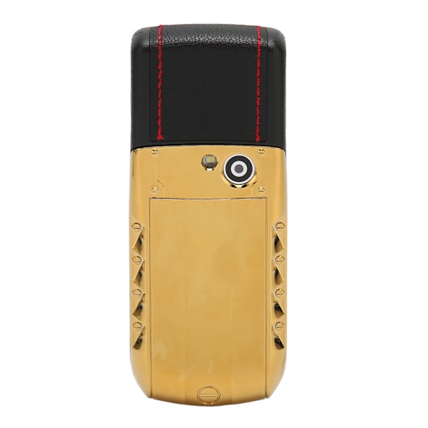 V5 Pro 2G Olåst Mobiltelefon Stor Knapp Hög Volym Mobiltelefon för Seniorer 1600mAh Batteri Dubbla Kort 100‑240V Guld EU-kontakt