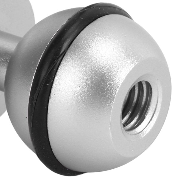 Dykkerlyktkulehode i aluminiumlegering med hard anodisering, lite, slitesterkt og holdbart dykkerlyktkulehode i sølv