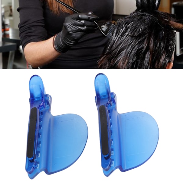 2PCS Seksjonsklips Varmeisolasjon Enkel Hastighetsseparator Klips Blå for Parykkforlengelse Hårhøydepunkter