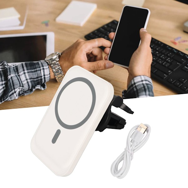 Trådlös billaddare 15W Snabbladdning 360 Graders Rotation Bil Magnetisk Laddare för Iphone12