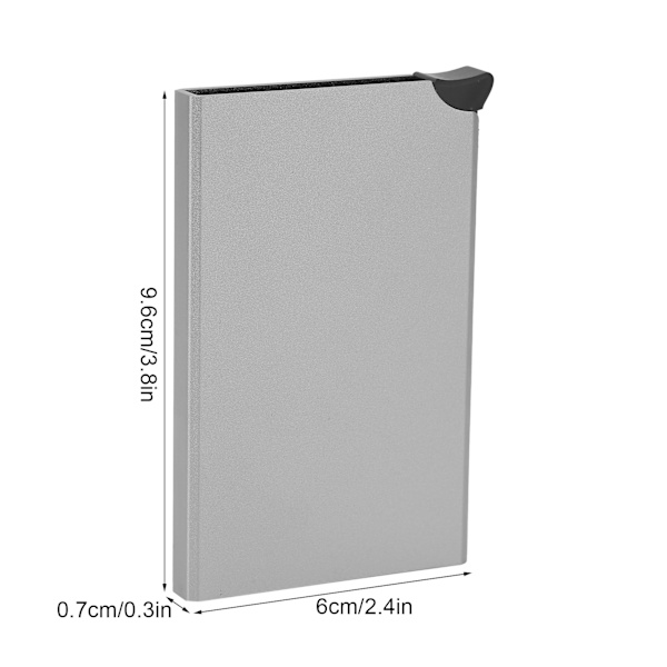 Visitkortshållare AntiTheft AntiMagnetic Popup Kreditkort Fodral Väska Organizer(Grå x55#)