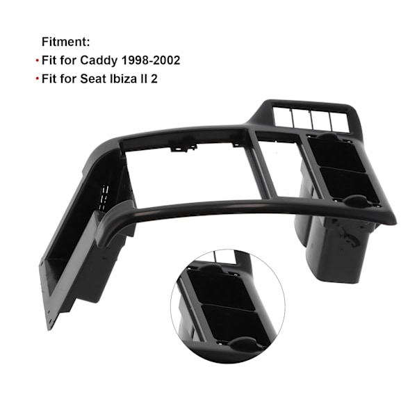 Dash A/C Luftventilationsgaller Center Console Grill 6N1858071A Passar för Seat Ibiza II 2