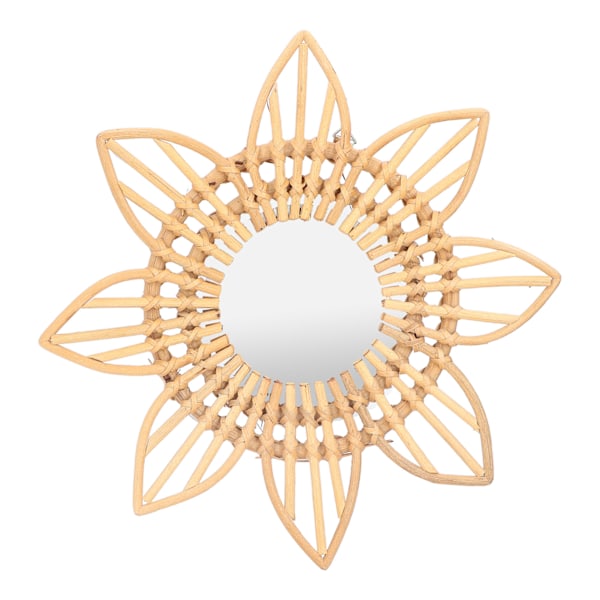 Rattan Innovativ Kunstdekorasjon Sminke Speil Retro Dressing Bad Vegg Hengende Speil