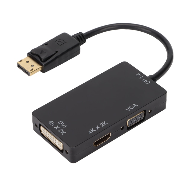 DisplayPort til VGA Video Adapter 3 i 1 Bærbar DP Til HD Multimedia Interface VGA DVI Kabel Adapter