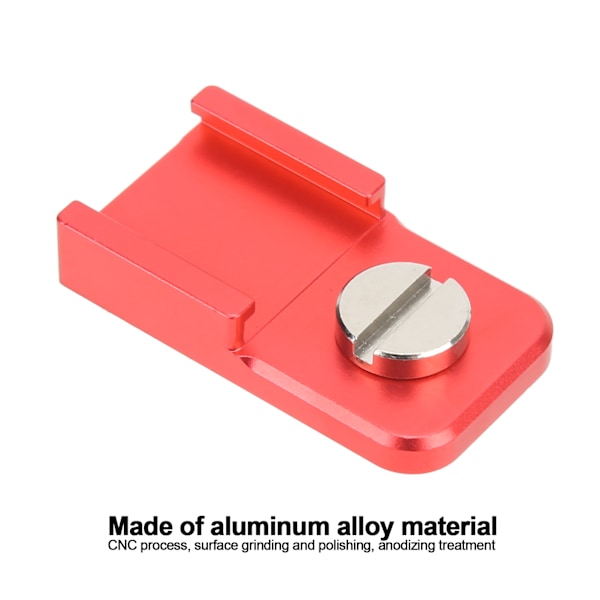 Kamerakallskofäste i aluminiumlegering, kallskofästeadapter med 1/4 tum skruv för mikrofoner, påfyllningslampor
