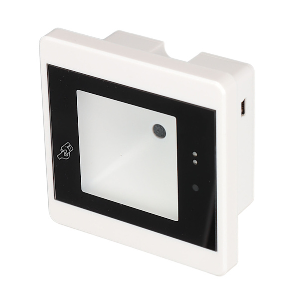 Streckkodsläsare Multipurpose Desktop 1D 2D QR Streckkodsläsare Access Control Card Scanner IC ID ReaderR35C Vit