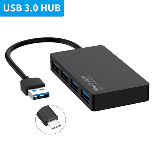 Ultra Slim USB-hubb, Supersnabb överföring för dator, laptop, Xbox, skrivare och kamera