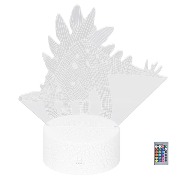 Säker Miljövänlig Barnrumslampa, 3D Optisk Illusion Nattlampa, Färgskiftande LED Dinosaurielampa För Barnrum Eller Vardagsrum
