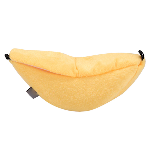 Hængende kæledyrsseng Velveteen bananformet kæledyrsredehus til hamster hængekøje (gul)