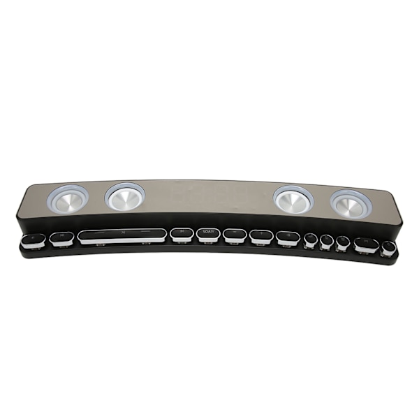 Bluetooth-datorhögtalare HiFi-subwoofer Dynamisk RGB PC-spelhögtalare med FM-radioväckarklocka 13 mekaniska knappar