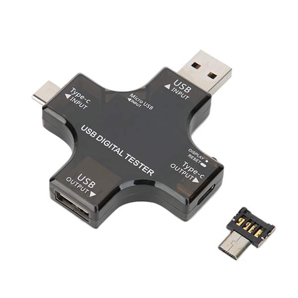 USB-C PD digitaalinen väri TFT DC jännitteenmittari jännitevirran ilmaisin testaaja sovittimella