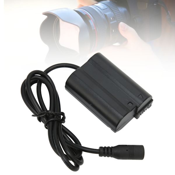 EL15 DC-koppling Dummy Batteri DC-koppling Nätadapter Kit för Nikon D7000 D7200 D7500 D500 D610 D750 100‑240VEU-kontakt