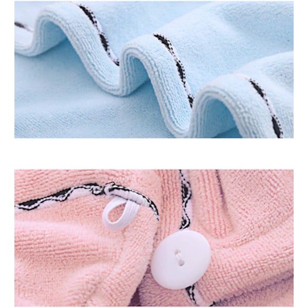 Hårhandduk i Mikrofiber, Med Designknapp För Enkel Fästning, Snabbtorkande Och Superabsorberande, Idealisk För Ansikte, Bad Och Sminkrutiner