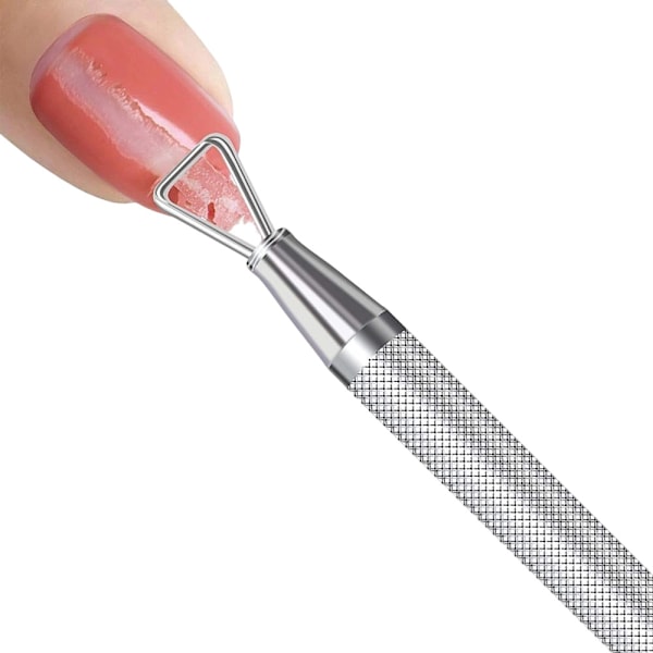 Nagelbandsborttagare för salongskvalitet, nagelbandsskjutare i rostfritt stål med ergonomiskt utformat handtag för bekväm och säker nagelvård