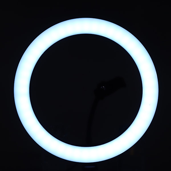 RGB Ring Fill Light Lampe med Telefonholder Klips Justerbar Stativfeste for Live Streaming