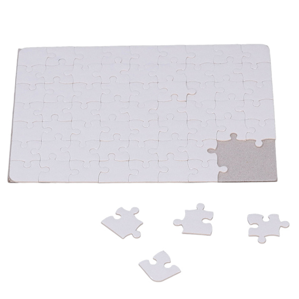6 sæt tomme puslespil 63 stk 13x18cm Hvid samling DIY sublimeringsemner Puslespil til livsfoto