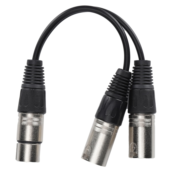 XLR-naaras - 2 x XLR-uroskaapeli Mikrofoni Stereobalansoitu liitäntäjohto ääniadapterille
