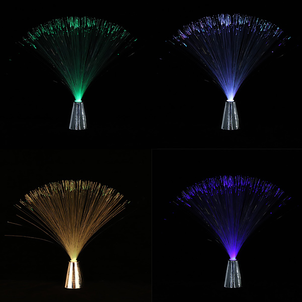 Plastisk fargerik skiftende farge fiberoptisk fontene LED nattlys stjernehimmel festivaler lampe for hjemmedekorasjon