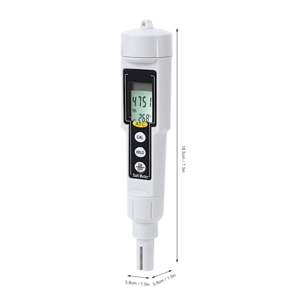CT3081 Bärbar digital salinometer salthalt temperatur fuktighet testare mätare för saltvatten pool