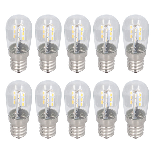 10 stk. LED E12 pære glas lille loftslampe pære 500LM Wal