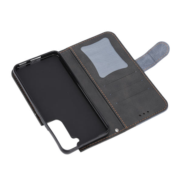 PU Läder Plånboksfodral Flip RFID Skärmning Magnetisk Stängning Telefonfodral med Kortplatser Hållare för Samsung Galaxy S22