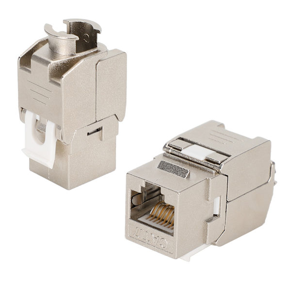 2 stk. Samlet crimpfri RJ45 netværksmoduladapter med CAT7 10G hun-interface