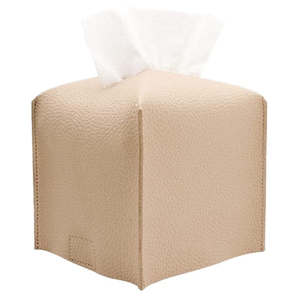 Firkant dekorativ PU læder tissue box holder tissue box cover