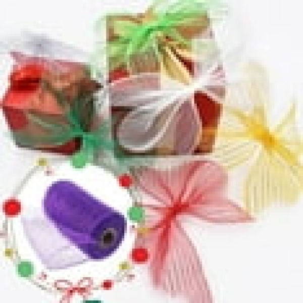 Polymeshband, Metallisk Folie Lila, 10 Yards, 10\"