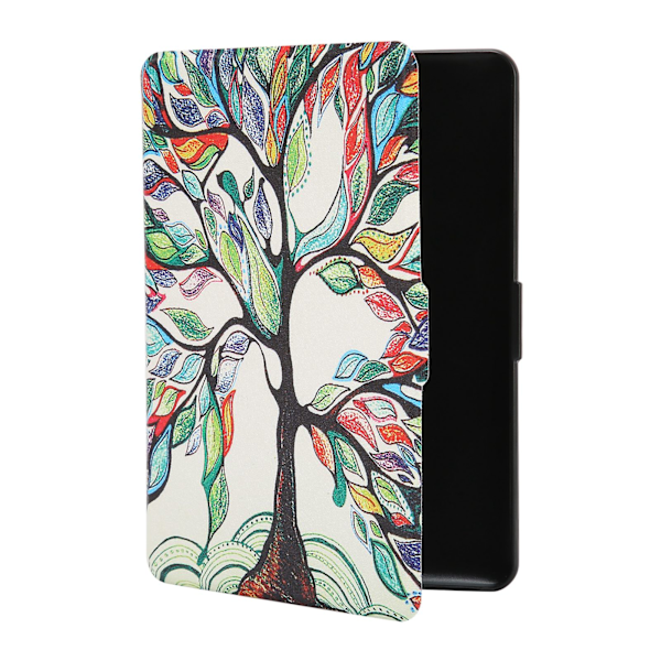 E-bokleserdeksel malt beskyttende PU-skinnveske for Kindle Paperwhite123 E-leser (Love Tree)