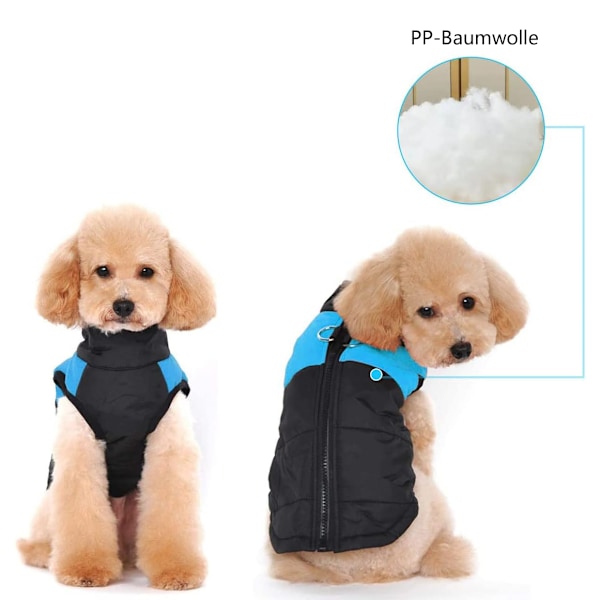 Reflekterande Ränder Hund Vinterdräkt, Premium Polyester Husdjurskläder med Vindtät Mysig Jacka för Utomhusaktiviteter, Lämplig för Daglig Användning