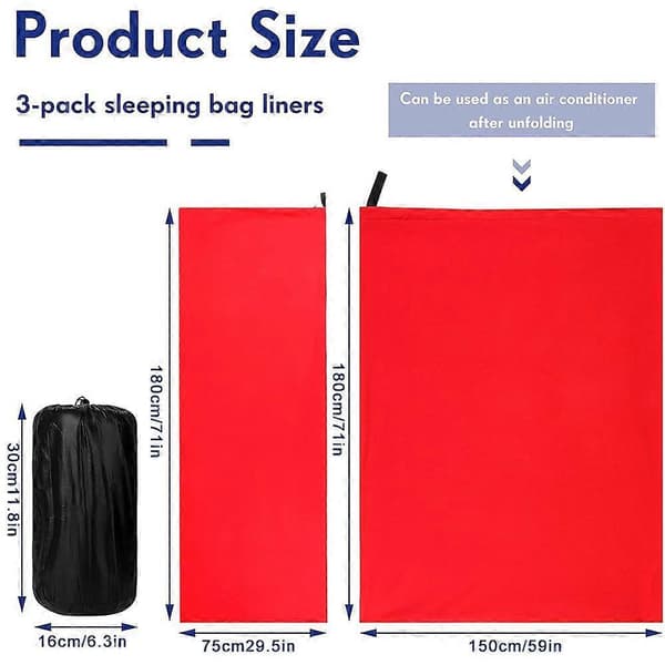 Fleece sovsäcksfoder med dragkedja, campingfilt kompatibel med utomhuscampingresor, lätt sovsäck kompatibel med vuxna och barn