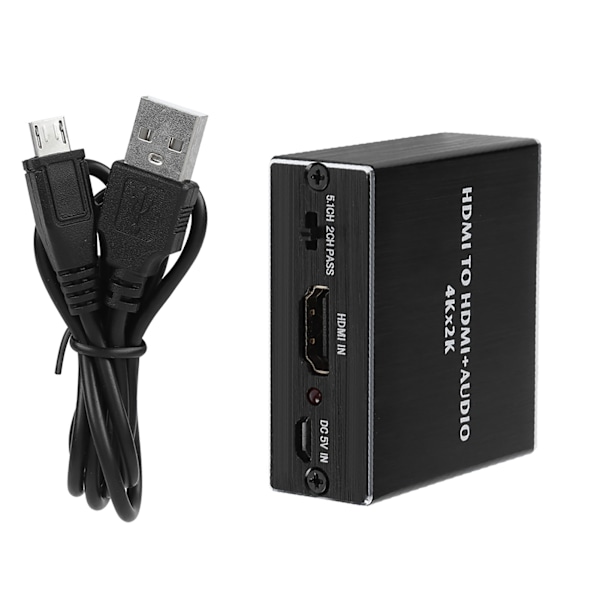 4K*2K HDMI Audio Splitter Extractor Konverter HDMI til HDMI+SPDIF+3.5mm Lyd Output