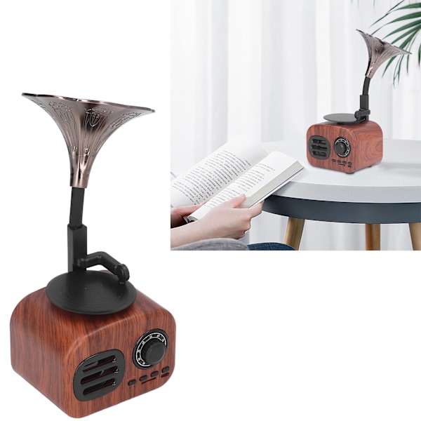 Vintage Bluetooth-högtalare, LaddningsbartStereoSound, Bärbar utomhusmusik, Klassisk dekorationsdesign för ditt hem eller på resande fot