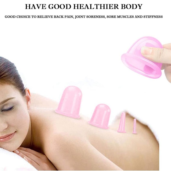 Silikonkroppsmassagekoppset Special för hela kroppen Ansikte, rygg Ben, Anti Cellulite Silikon Vakuumkoppning Koppar Ansiktskoppningsmassage Koppar Cellulite