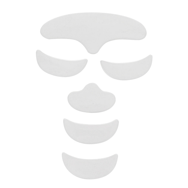 6 st Anti Wrinkle Silikon Patch Pad Hudlyft Återanvändbar Pannöga Haka Ansiktsplåster