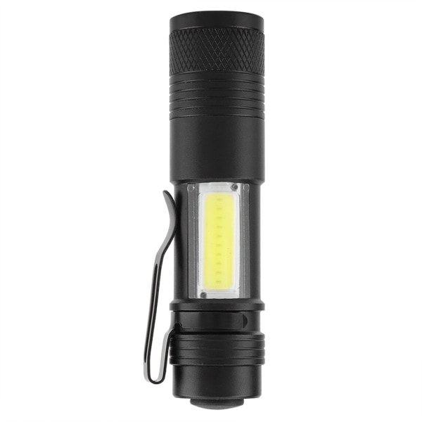 Utomhus Mini Pocket LED-ficklampa Regnbeständig Metallficklampa COB Lam