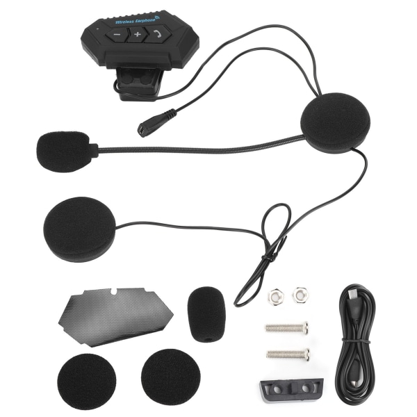 BT12 Motorcykel Bluetooth-headset med mikrofon Hjälm Hörlurar Brusreducerande Stereo Intercom Headset