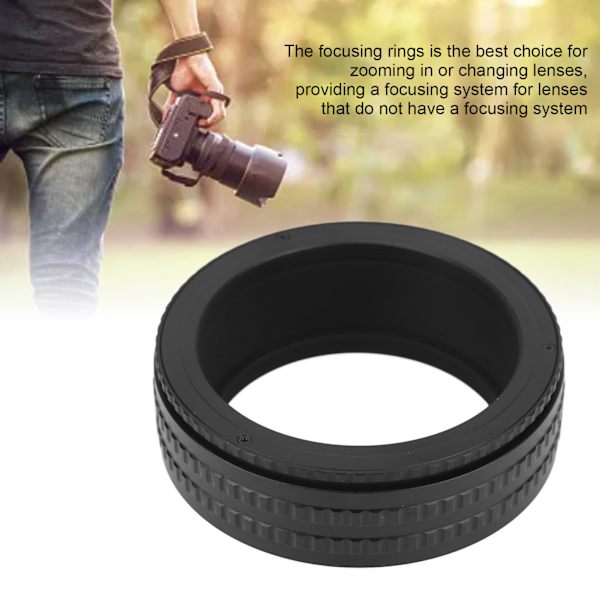 25-55mm M65-M65 objektiivin makrohelikoidisovitin, himmennetty alumiiniseos, tarkennushelikoidisovitin kameran objektiiville