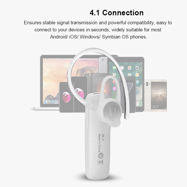 Kannettava liiketoiminta TWS Bluetooth True Wireless EAr Hook in Ear -kuuloke, valkoinen