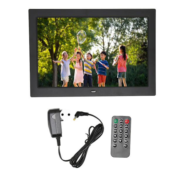 Digital fotoram 10,1 tum HD IPS-skärm 1080P video musik kalender automatisk på/av timer elektronisk fotoram 100-240V