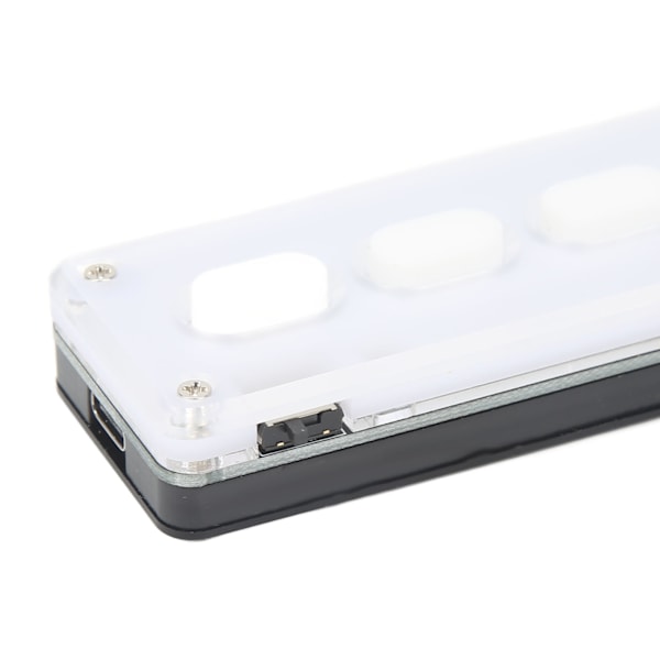 Bluetooth USB Mini 5-tangenters tangentbord Enhandsmekaniskt spelande tangentbord Multifunktion Vit för PC Dator Skrivbord