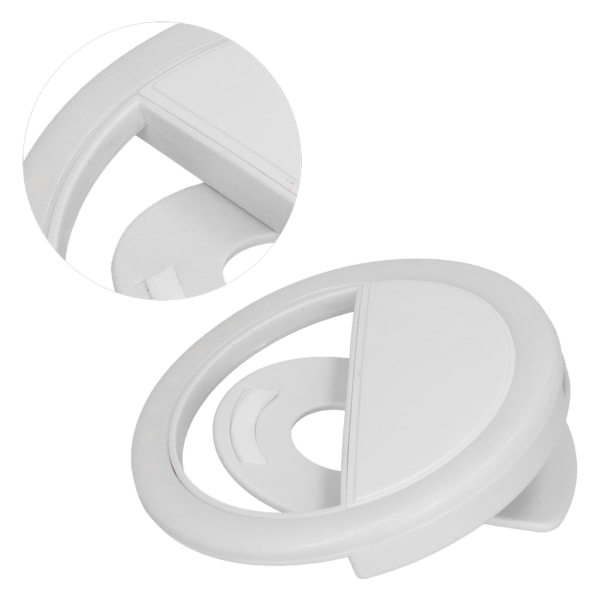 Hvit sminkefylllys USB-lading bærbar LED-ring Rund La