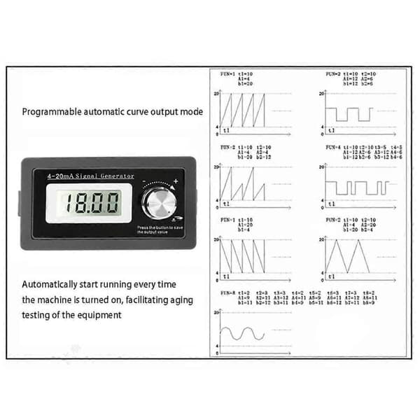 GETIT 2-pack 4-20MA strömslinga signalgenerator 0.01 precision tvåtråds PLC-instrument