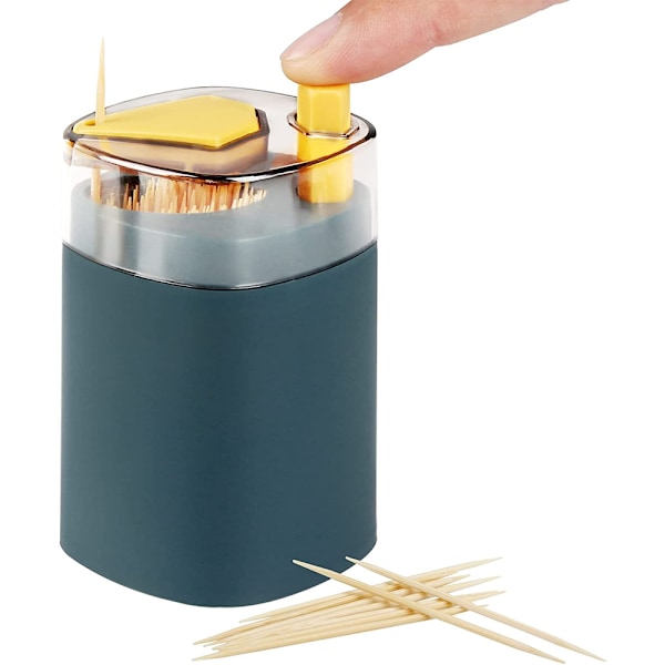 Tandpetarehållare Dispenser ，Pop-Up Automatisk Tandpetarehållare Dispenser，Robust Säker Plast Tandpetare Förvaringslåda