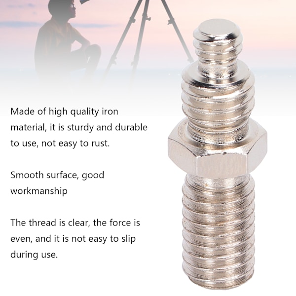 1/4 tommer til 3/8 tommer kamera konverteringsskrue til stativ kuglehoved monopod hurtigudløserpladeE7