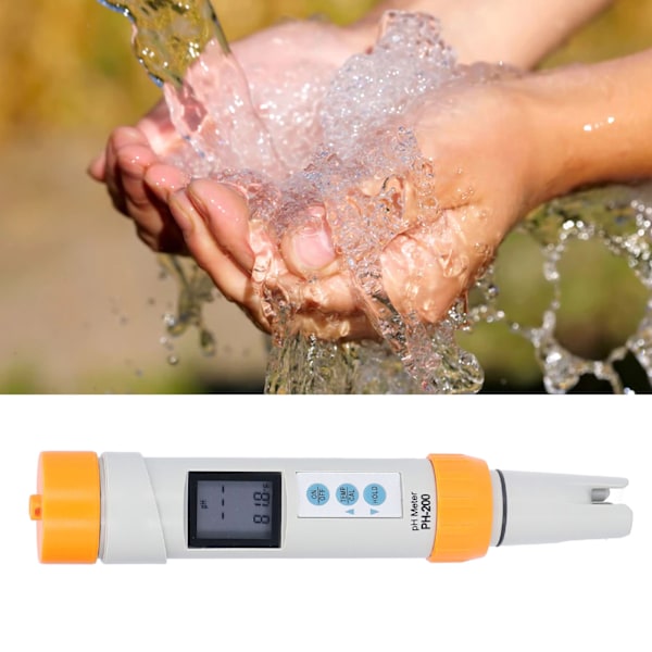 Digital pH-mätare, multiparameter vattentestare för hydroponik, akvarier och pooler, med hög noggrannhet och utbytbar sond