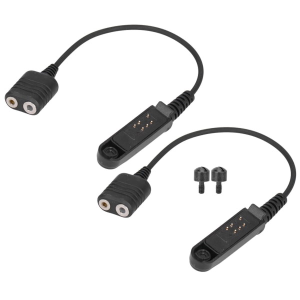 2 st Walkie Talkie Audio Kabel Adapter Headset Adapter för UV‑9R Plus K Port 2 Pin Headset