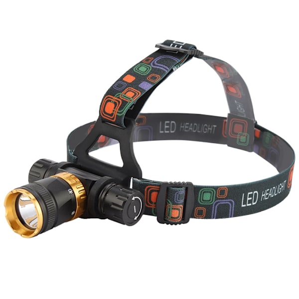 E1 T6 Vattentät Huvudlampa Lampa Utomhus Strålkastare Ficklampa fo