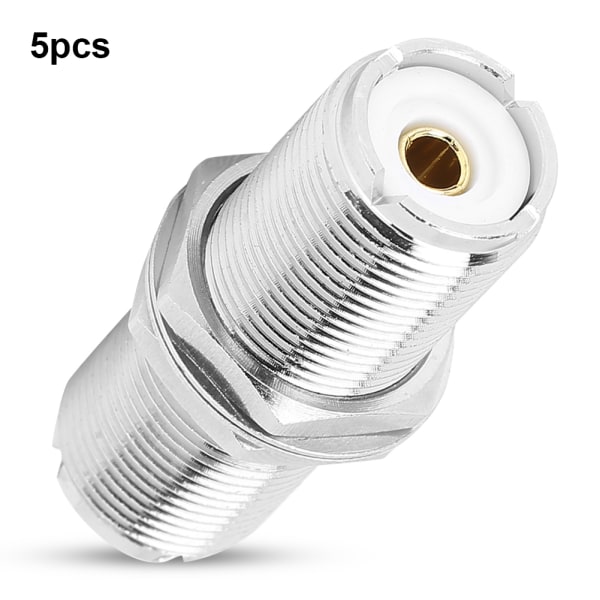 5 stk SO239 UHF hunn til hunn plugg jack RF adapterkontakt for 2 PL259 plugger
